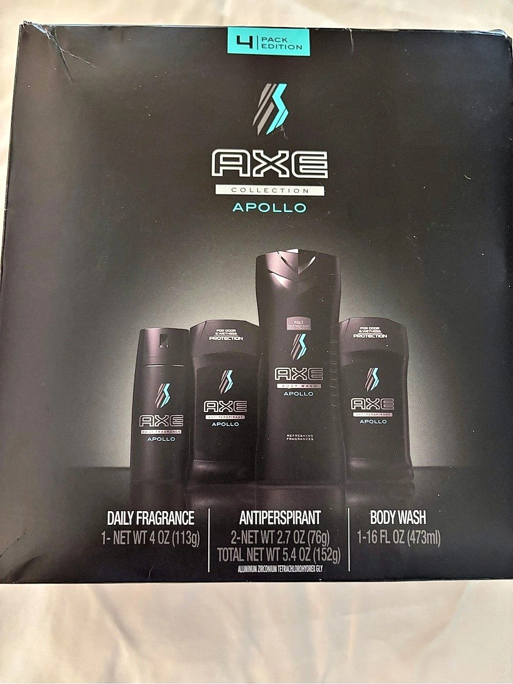 Axe Apollo 4-Pack Regimen Gift Set Black